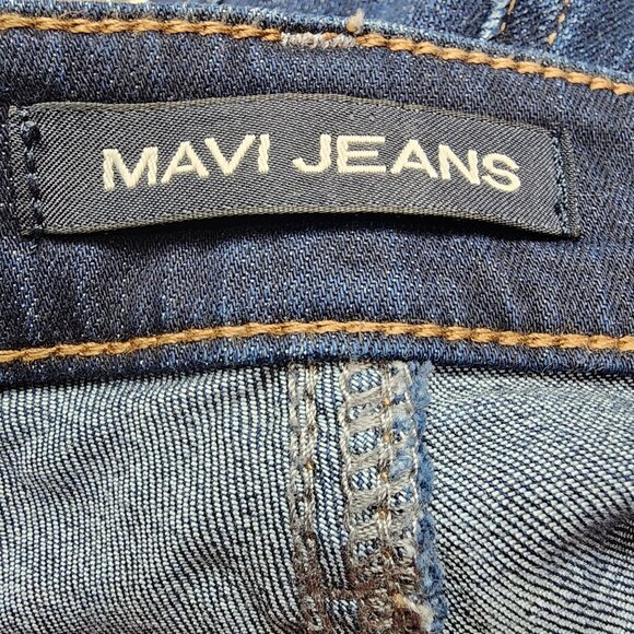 Womens Mavi Jake Slim Leg Denim Blue Jeans Hi Rise Dark Wash Stretch Size 8 - Picture 3 of 12